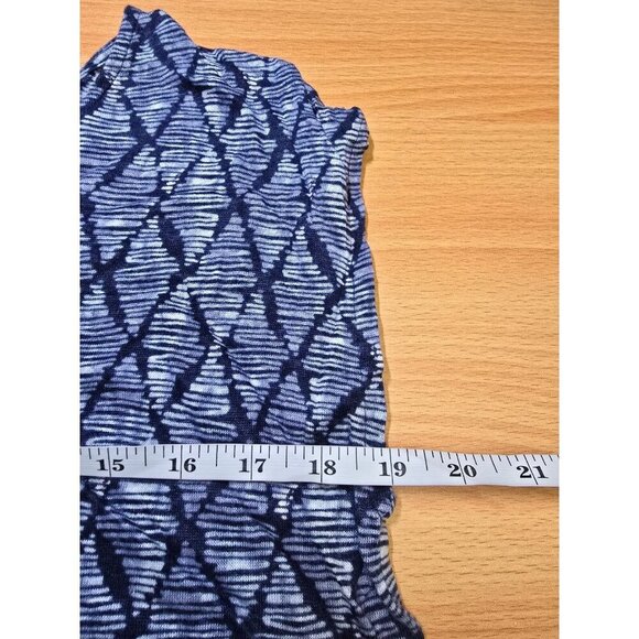 Tahari Womens sz L 100% Linen sleeveless striped diamond breathable round neck - Picture 4 of 11